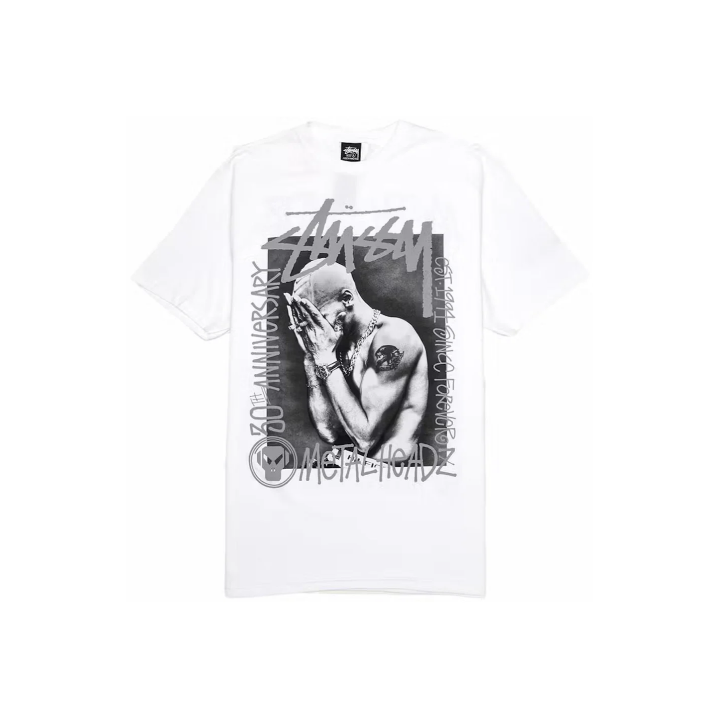 Stüssy x Goldie Metalheadz 30 Tee White