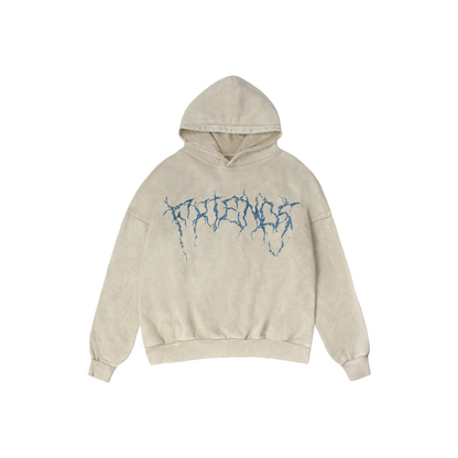 VLONE Revenge Blue Lightning Hoodie Beige