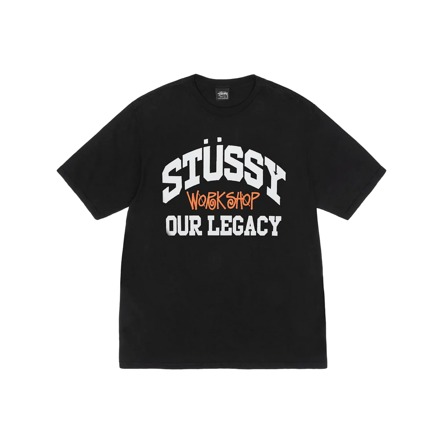 Stüssy Our Legacy Collegiate Pigment Dyed Tee Black