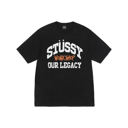 Stüssy Our Legacy Collegiate Pigment Dyed Tee Black