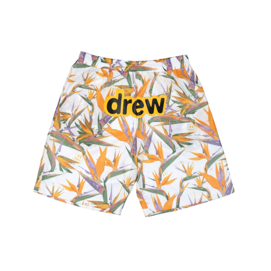 Drew House Secret Birds of Paradise Shorts White