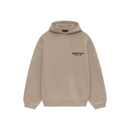 Fear of God Essentials Core Logo Fleece Hoodie Desert Sand FW24