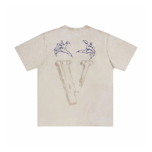 VLONE Marionette Logo Washed Tee Beige