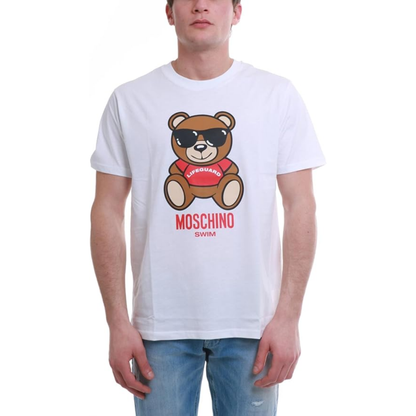 Moschino Swim Lifeguard Bear Tee White