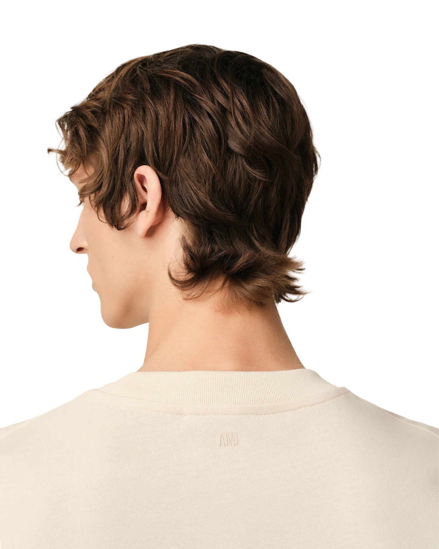 AMI PARIS Ami De Coeur Patch Tee White Cream SS25