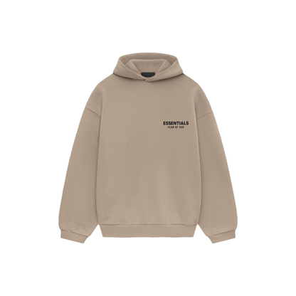 Fear of God Essentials Core Logo Fleece Hoodie Desert Sand FW24