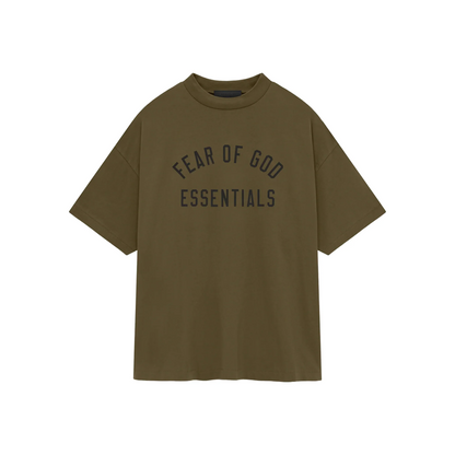 Fear of God Essentials Jersey Crewneck Tee Olive FW24