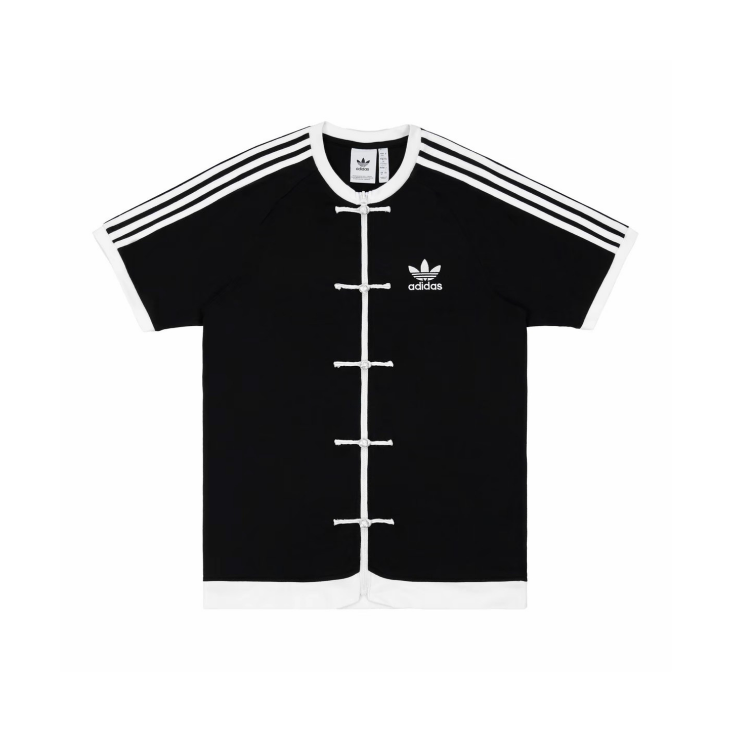 Adidas Adicolor Classics 3-Stripes Tee Black Modern Chinese Tang Suit KB2459 Front