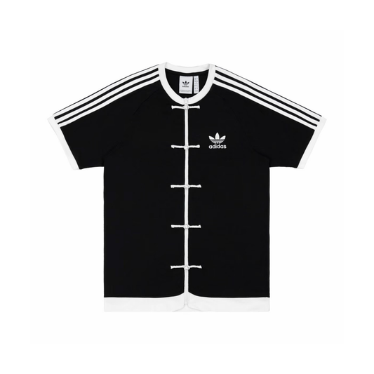 Adidas Adicolor Classics 3-Stripes Tee Black Modern Chinese Tang Suit KB2459 Front
