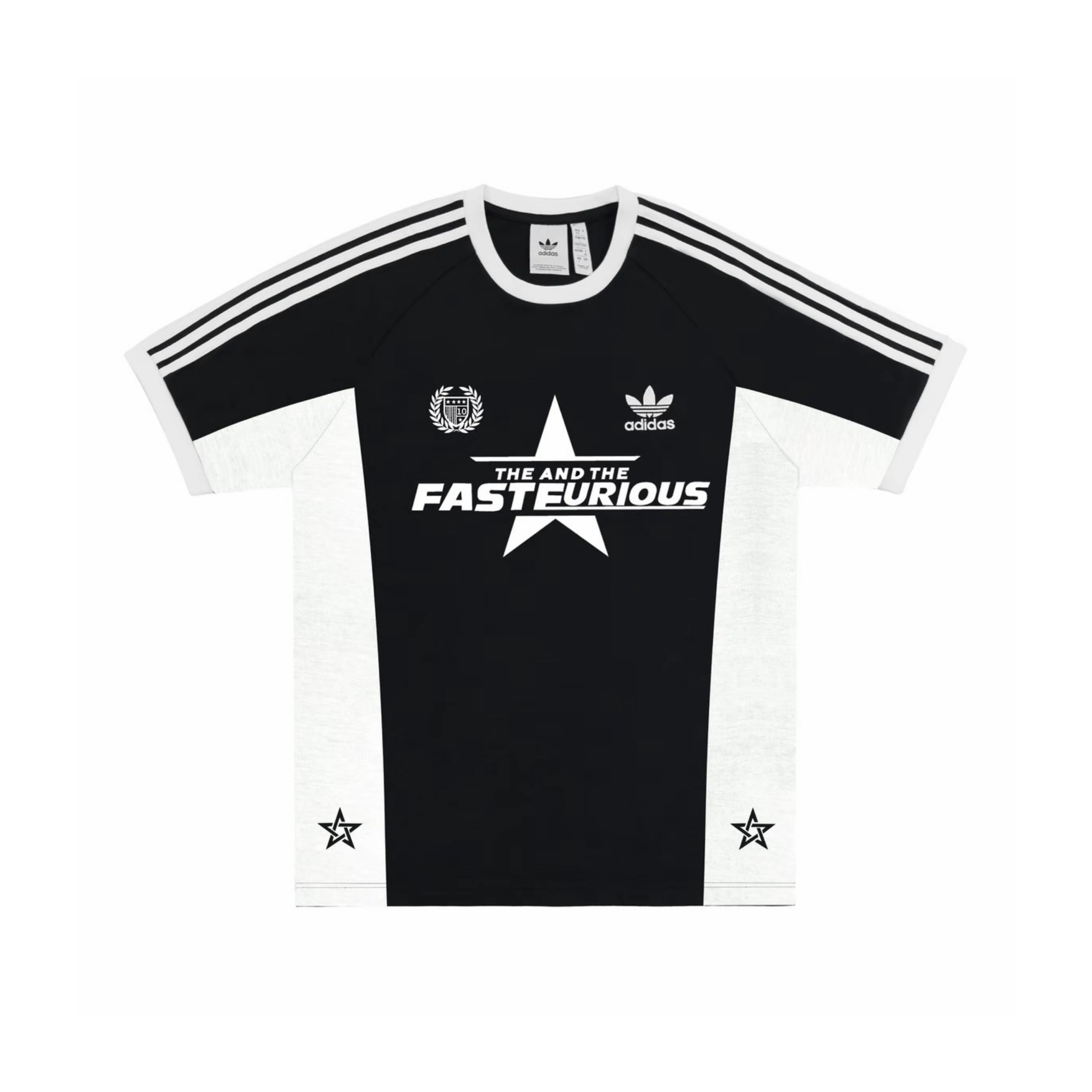 Adidas Adicolor Classics 3-Stripes Tee Black Star Patchwork KB2459 Front