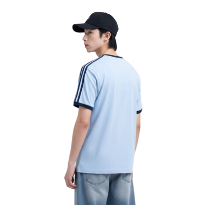 Adidas Adicolor Classics 3-Stripes Tee Clear Sky JN7018 Model Back