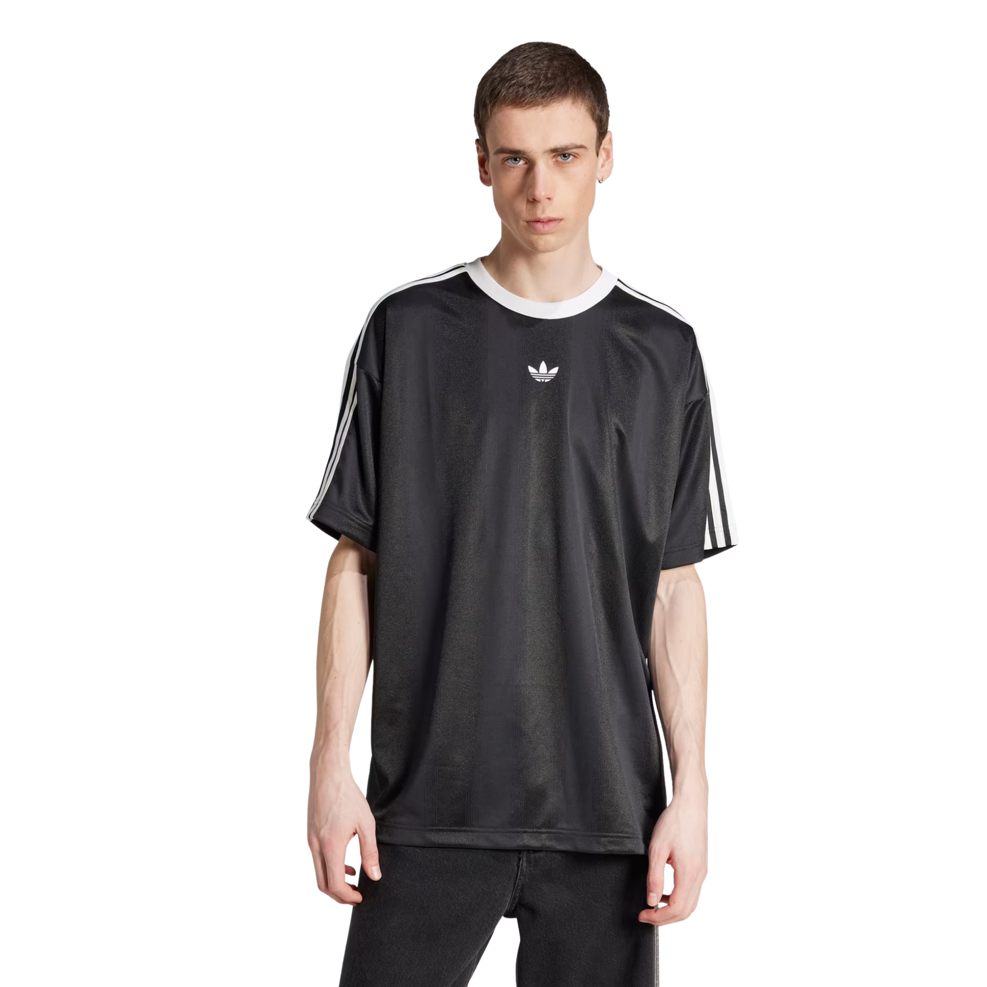 Adidas Adicolor Jacquard Jersey Black JW5876 Model Front