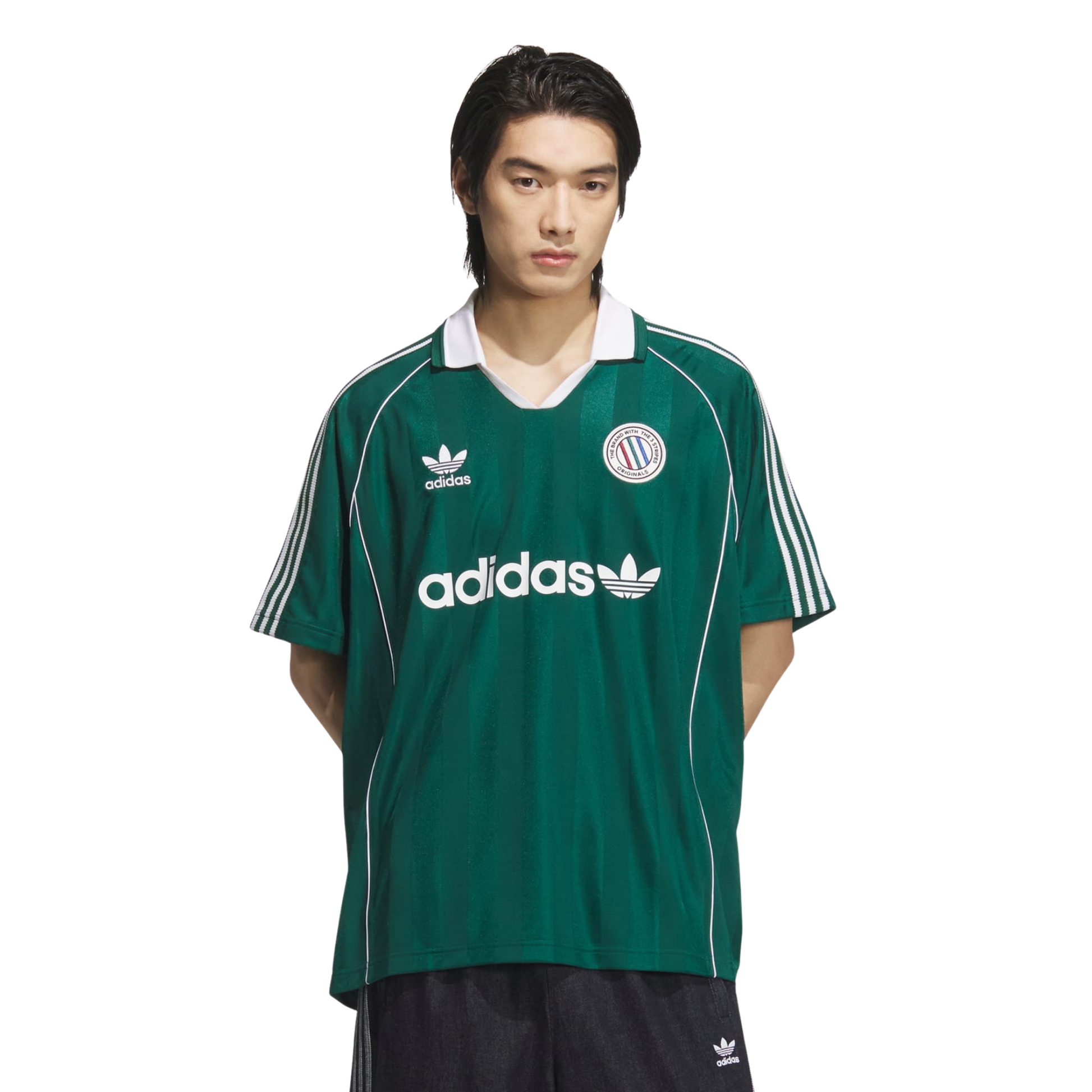 Adidas Jersey SS Collegiate Green KC0128 Model Front