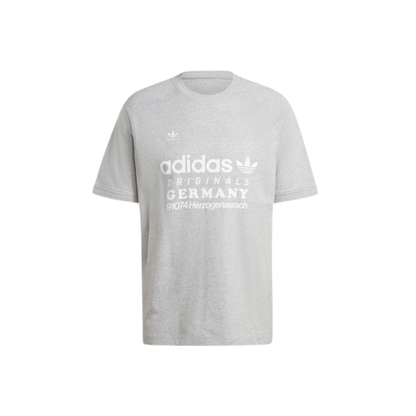 Adidas Retro Graphic Tee Medium Grey Heather IU0224 Front