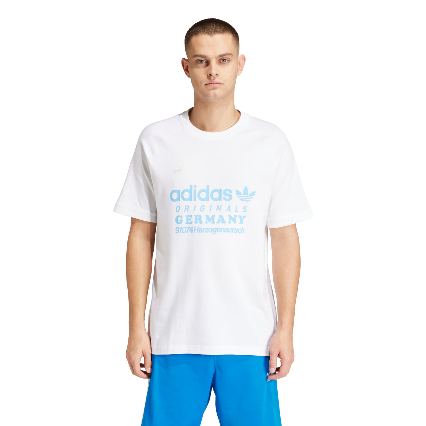 Adidas Retro Graphic Tee White IR9634 Model Front