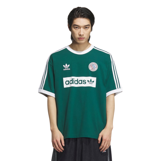 Adidas Ringer Tee Collegiate Green KC2604 Model Front