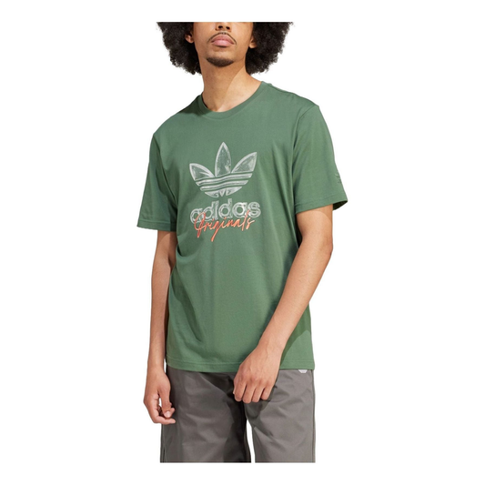 Adidas Training Supply Short Sleeve Tee Green Oxide IS0228 Model Front