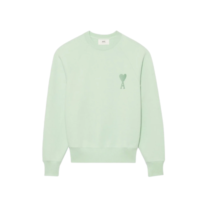 AMI PARIS ADC Tonal Boxy Fit Crewneck Aqua SS22 Front