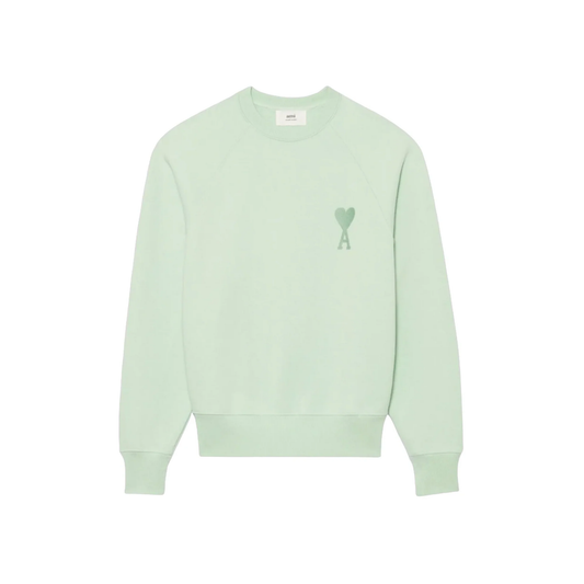 AMI PARIS ADC Tonal Boxy Fit Crewneck Aqua SS22 Front
