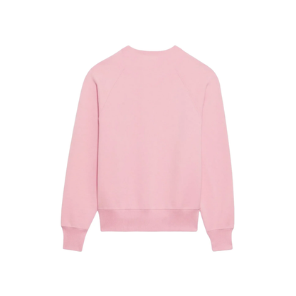AMI PARIS ADC Tonal Boxy Fit Crewneck Pale Pink SS22 Back