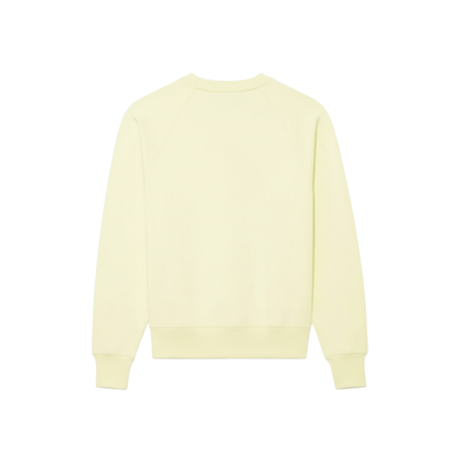 AMI PARIS ADC Tonal Boxy Fit Crewneck Yellow SS22 Back