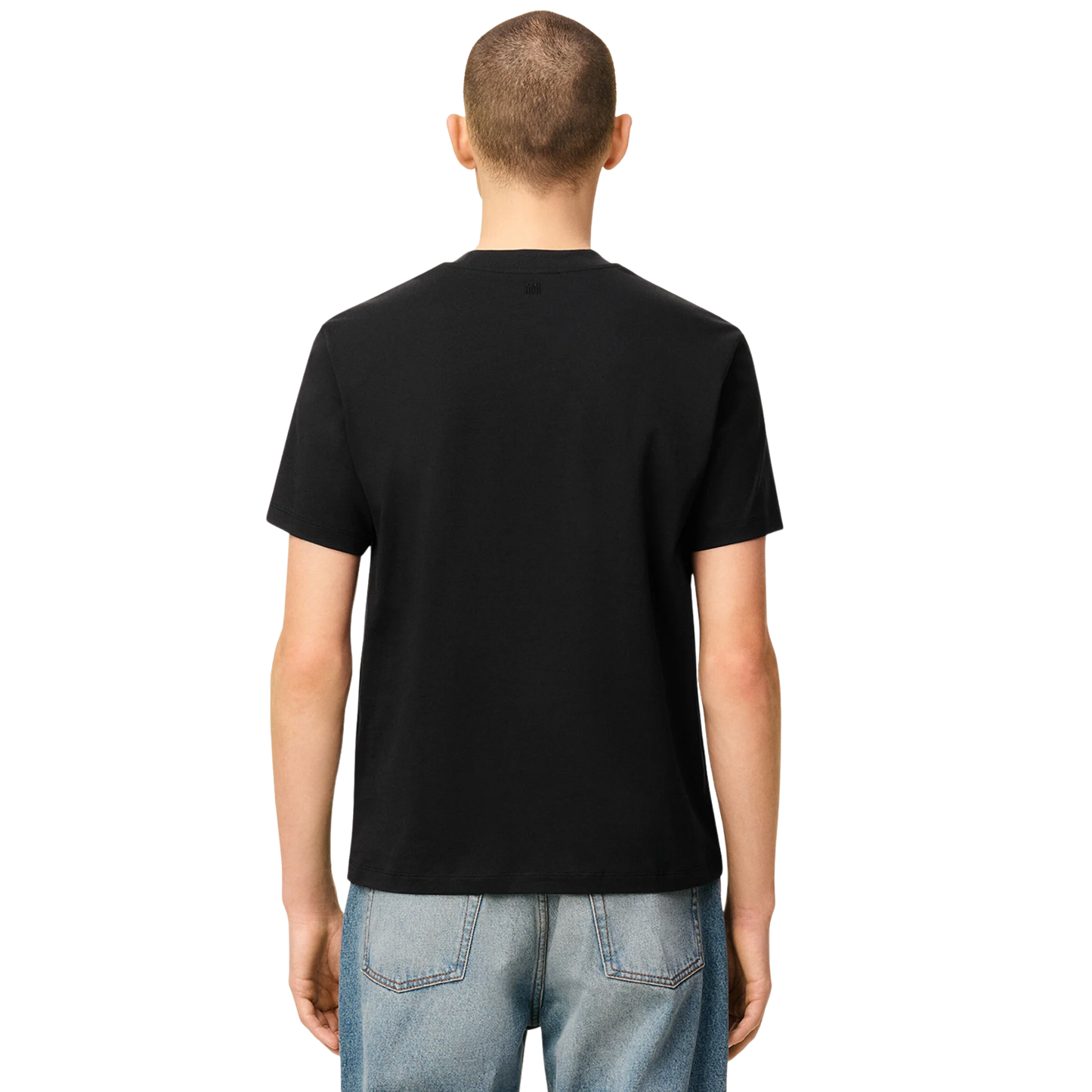 AMI PARIS Ami De Coeur Boxy Fit Tee Black Model Back