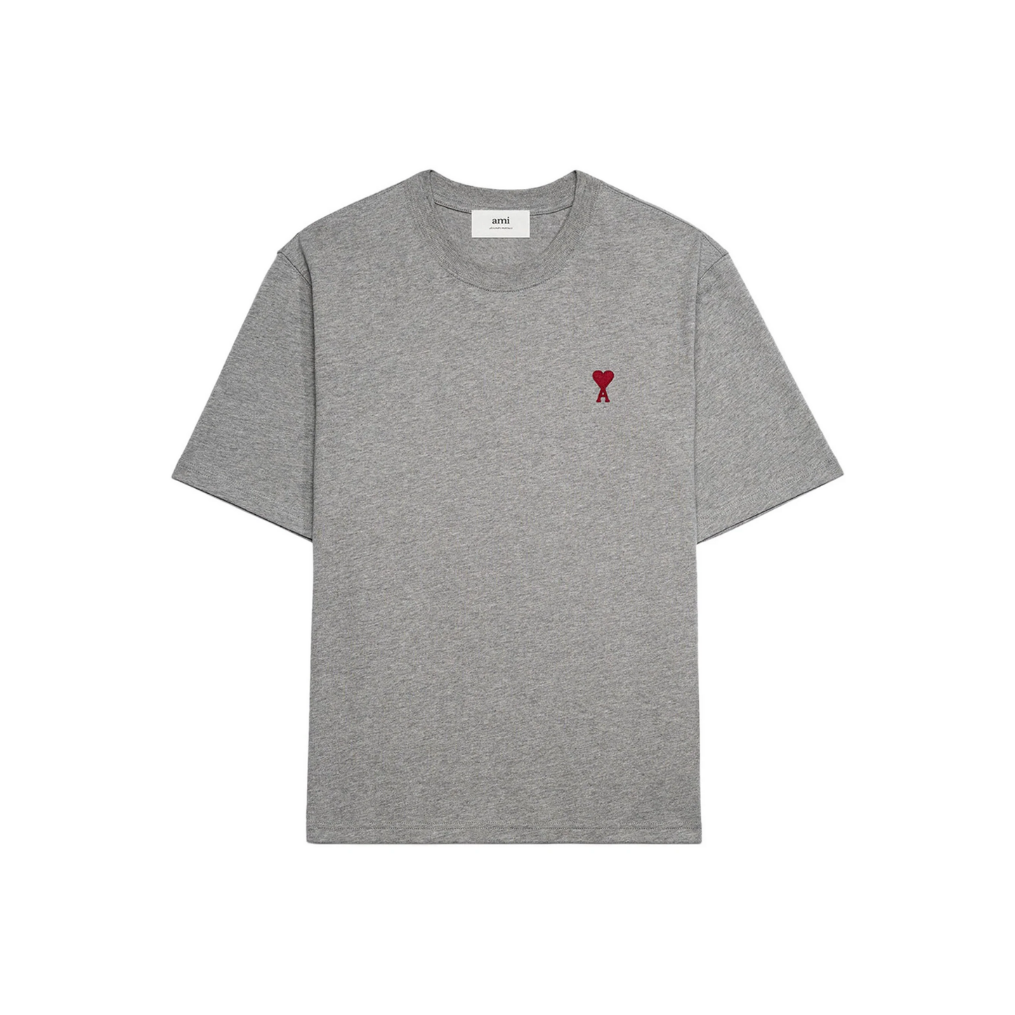 AMI PARIS Ami De Coeur Boxy Fit Tee Grey Front