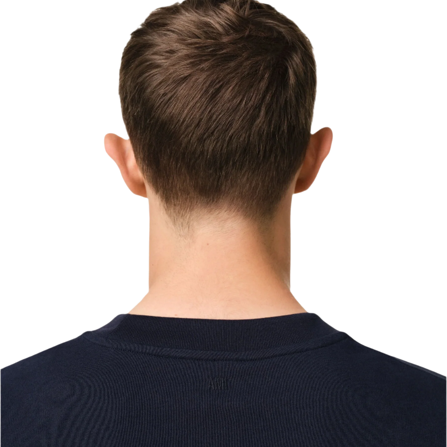 AMI PARIS Ami De Coeur Patch Tee Navy Blue SS25 Back Logo