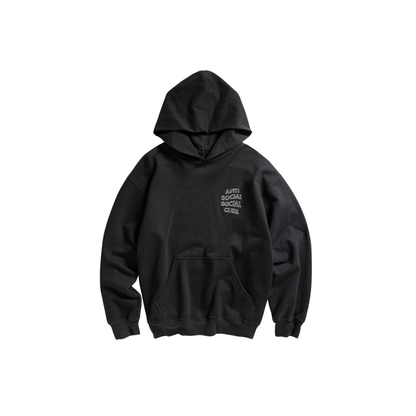 Anti Social Social Club Applique Mind Games Hoodie Black FW25 Front