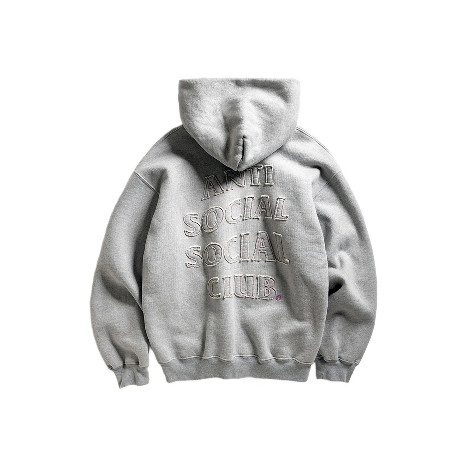 Anti Social Social Club Applique Mind Games Hoodie Grey FW25 Back
