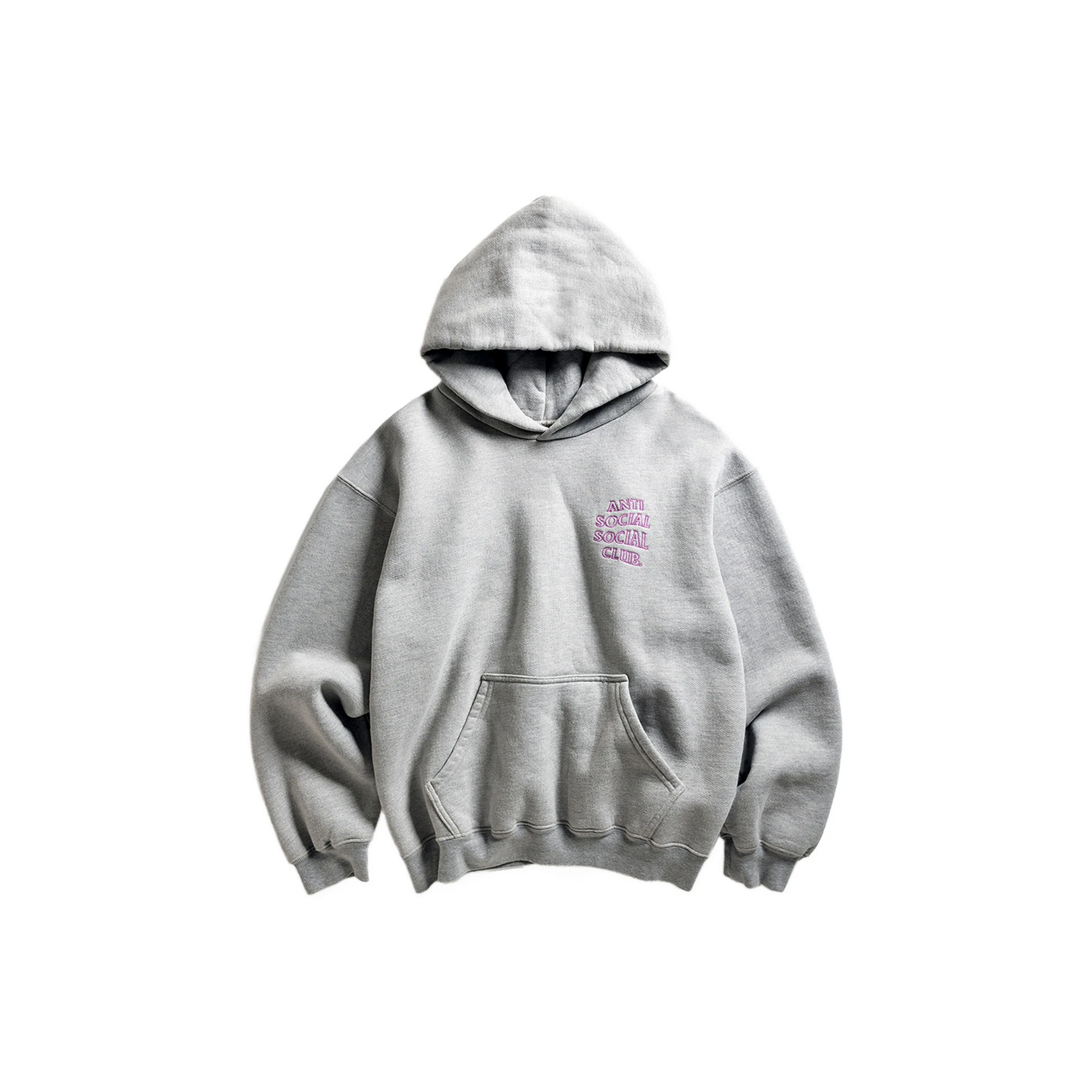 Anti Social Social Club Applique Mind Games Hoodie Grey FW25 Front
