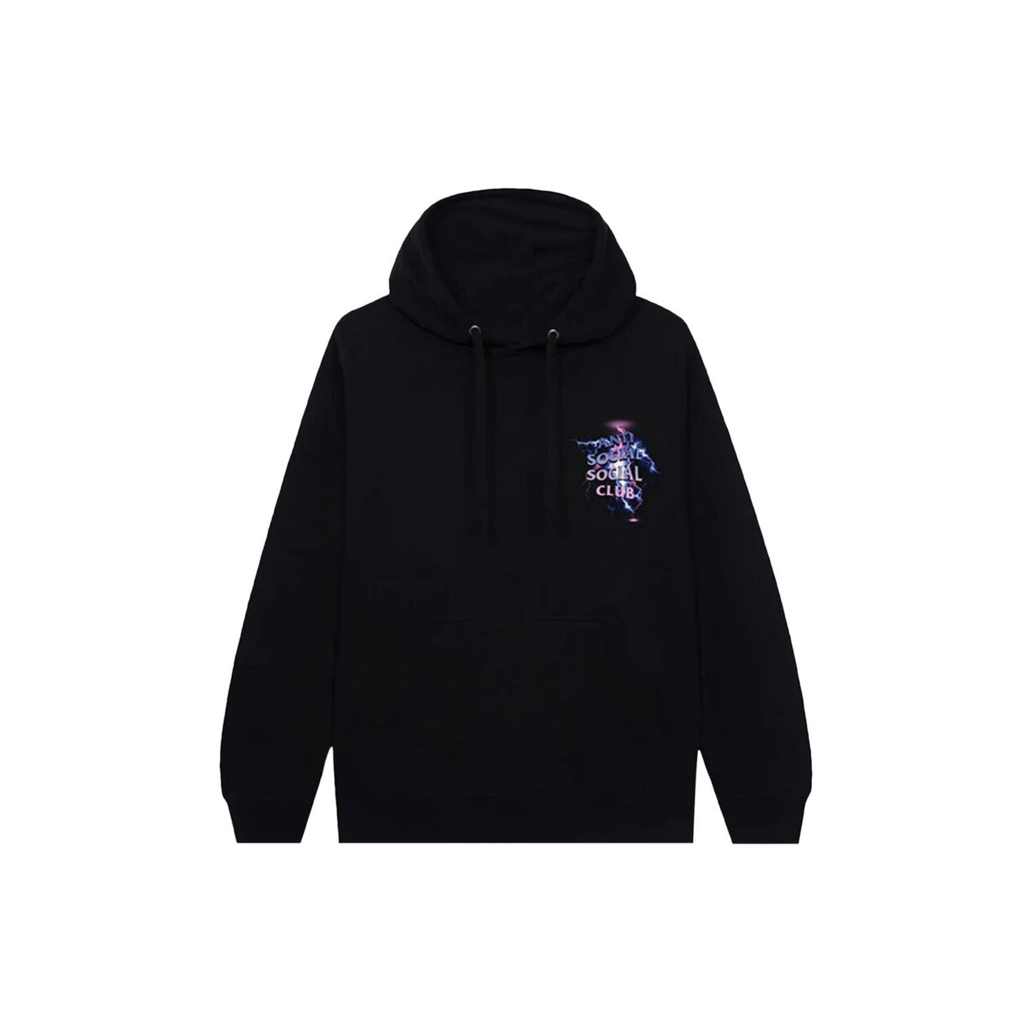 Anti Social Social Club Bolt From The Blue Hoodie Black Front