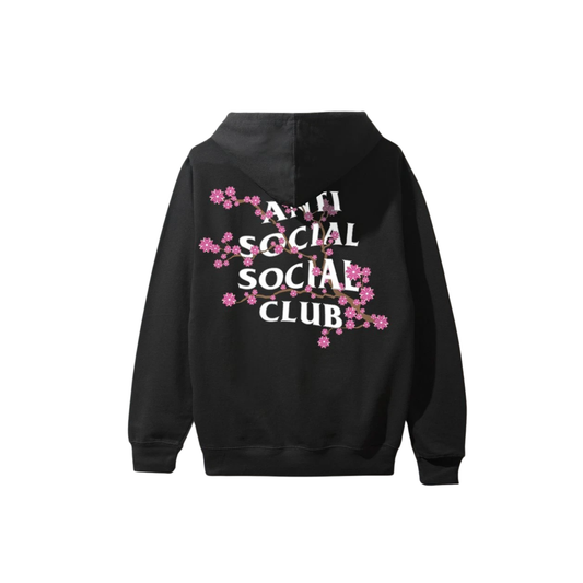 Anti Social Social Club Cherry Blossom Hoodie Black Back