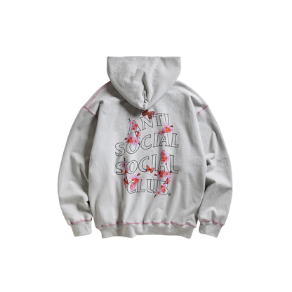 Anti Social Social Club Contrast Stitch Hoodie Grey FW25 Back