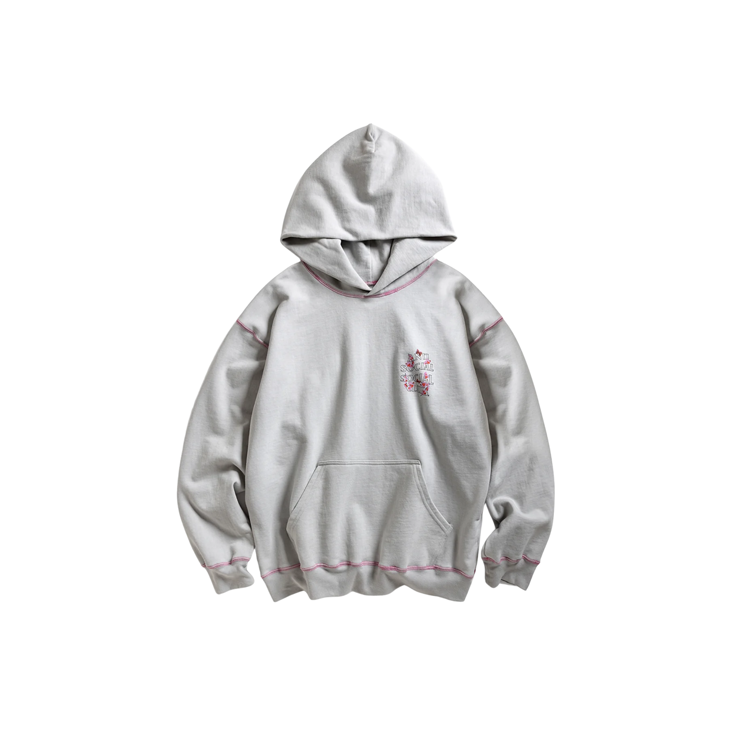 Anti Social Social Club Contrast Stitch Hoodie Grey FW25 Front
