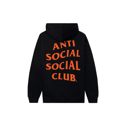 Anti Social Social Club Halloween Mind Games Hoodie Black Orange Back