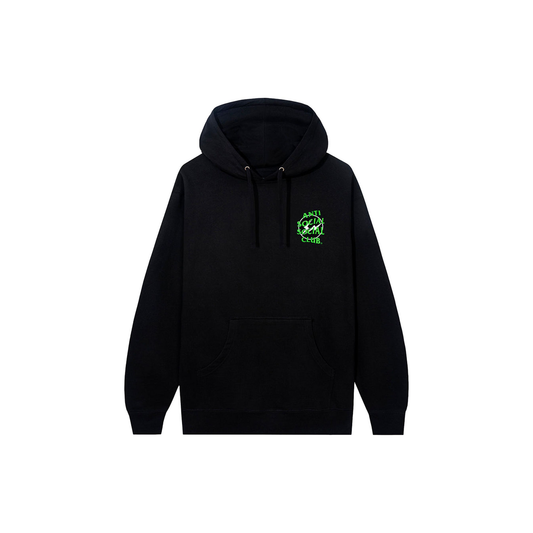 Anti Social Social Club x Fragment Precious Petals Hoodie Black Green Front