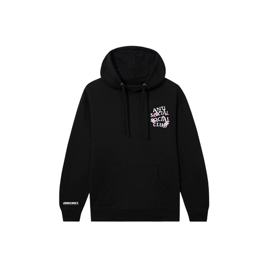 Anti Social Social Club x Minecraft Cherry Blossom Hoodie Black Front