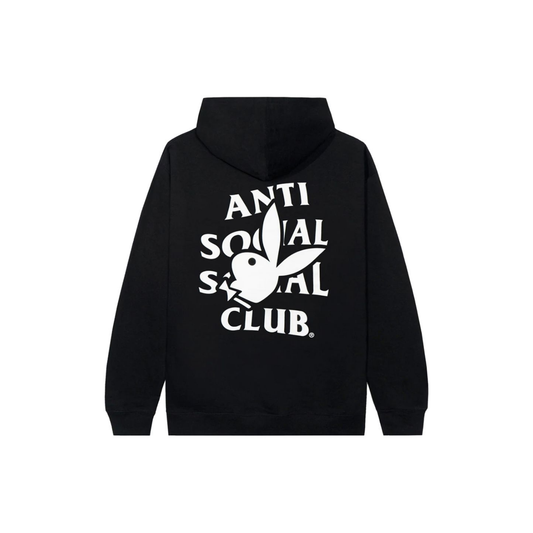 Anti Social Social Club x Playboy Bunny Logo Hoodie Black Back