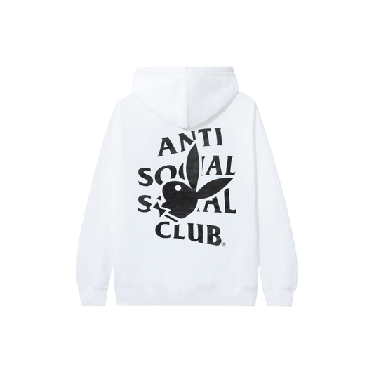 Anti Social Social Club x Playboy Bunny Logo Hoodie White Back