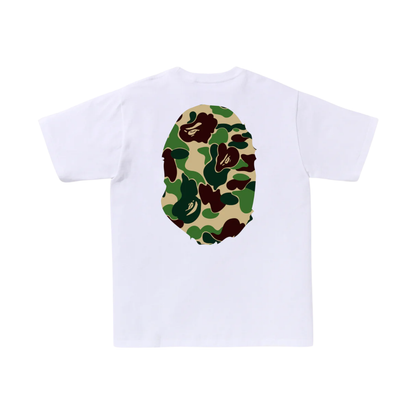 BAPE ABC Camo Big Head Ape Tee White Green Back
