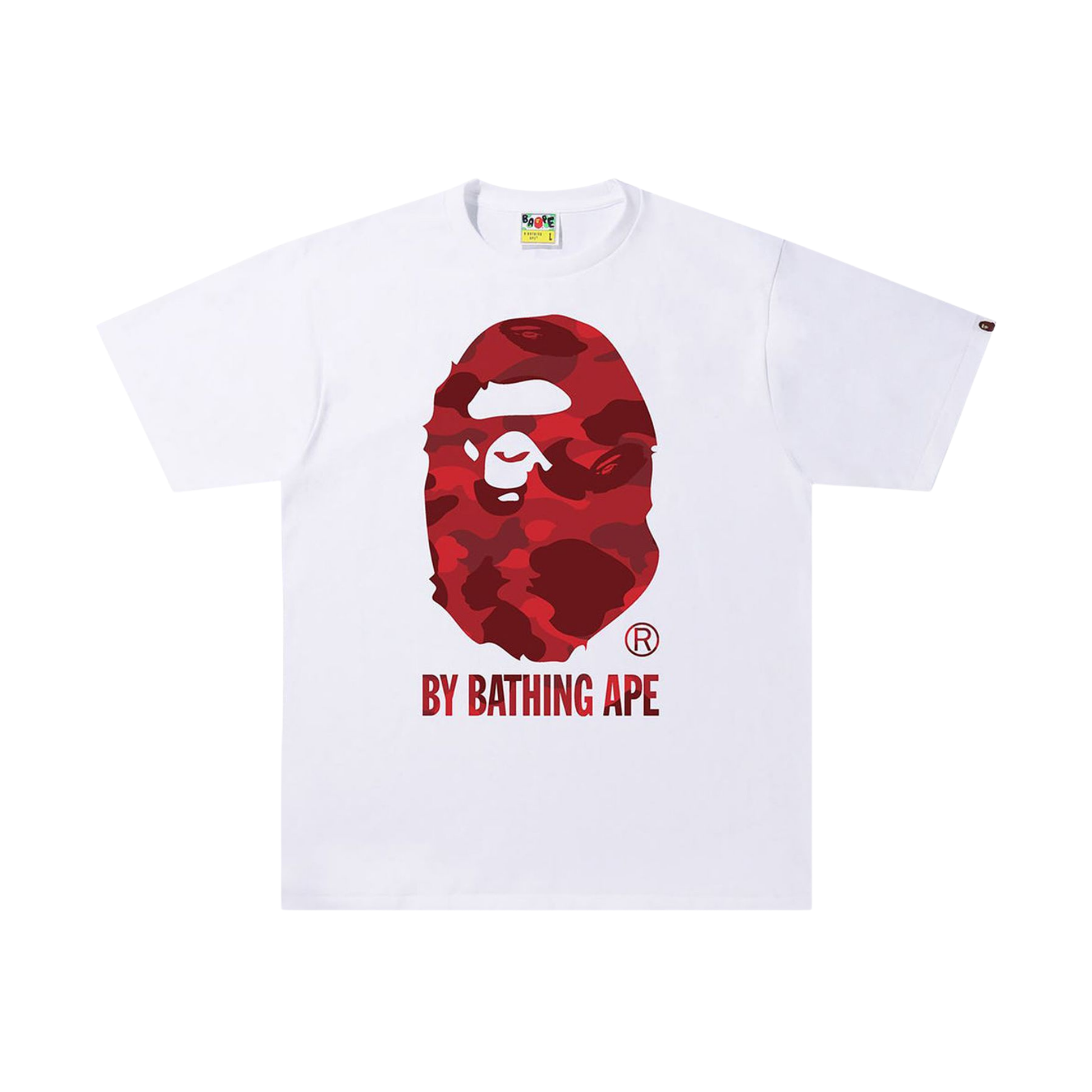 BAPE Color Camo By Bathing Ape Tee White Red Front
