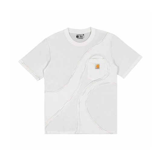 Carhartt Fantasy Ehereal Patchwork Pocket Tee White Front