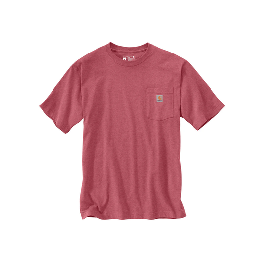 Carhartt K87 Heavyweight Pocket Tee Blush Pink Heather Front