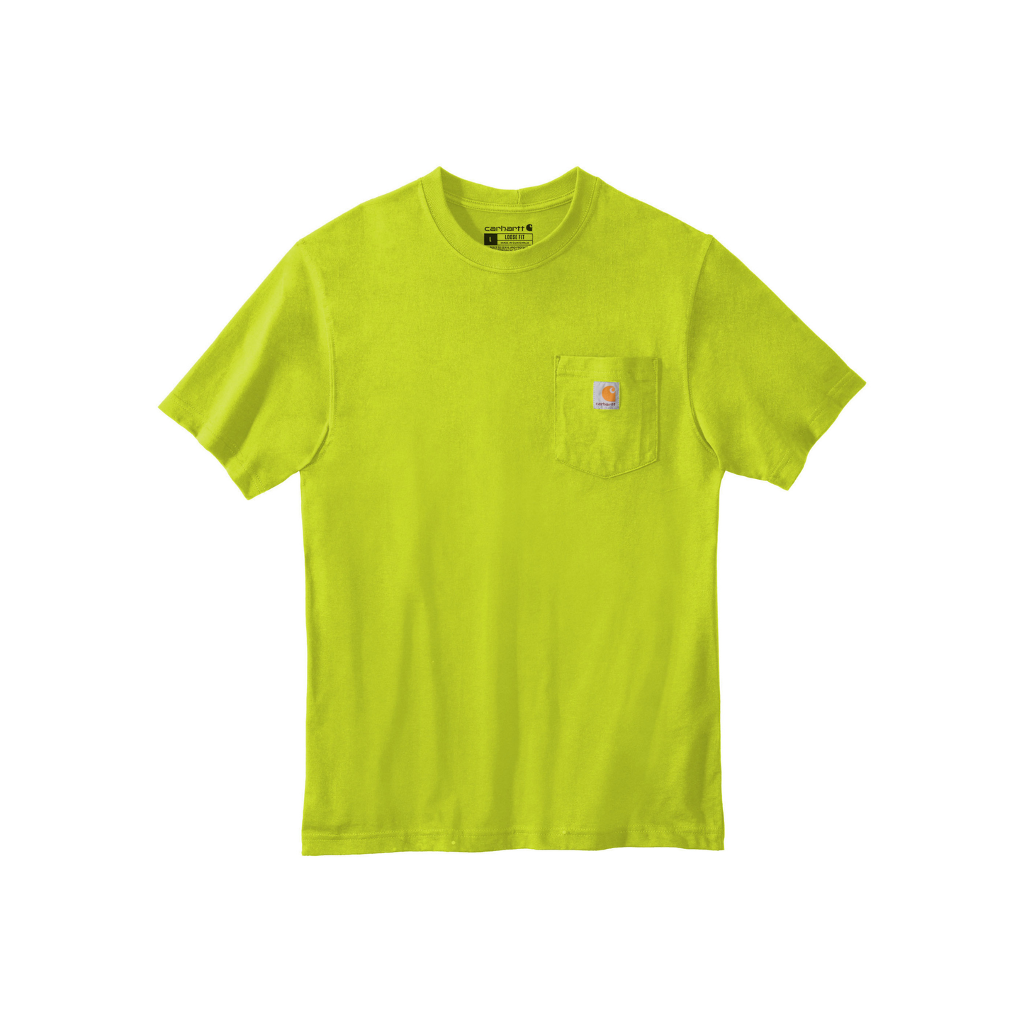Carhartt K87 Heavyweight Pocket Tee Brite Lime Front