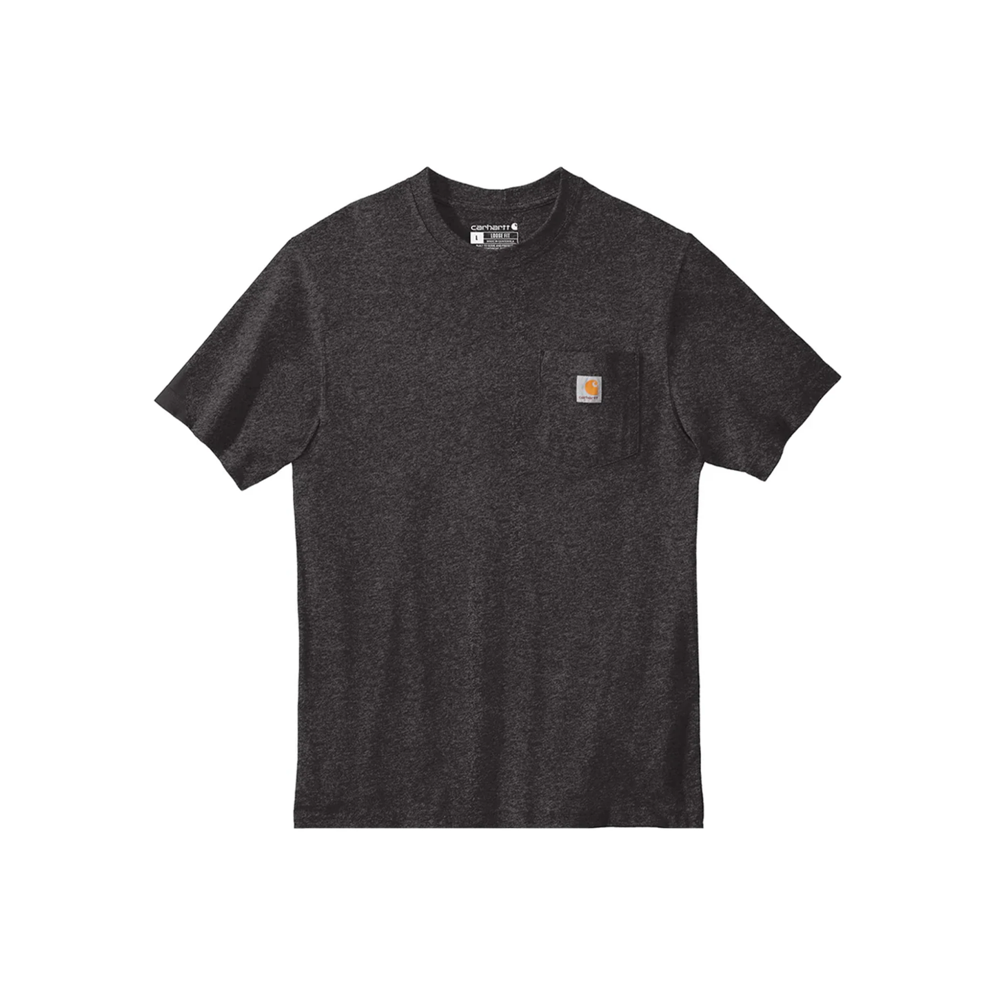 Carhartt K87 Heavyweight Pocket Tee Carbon Heather Front