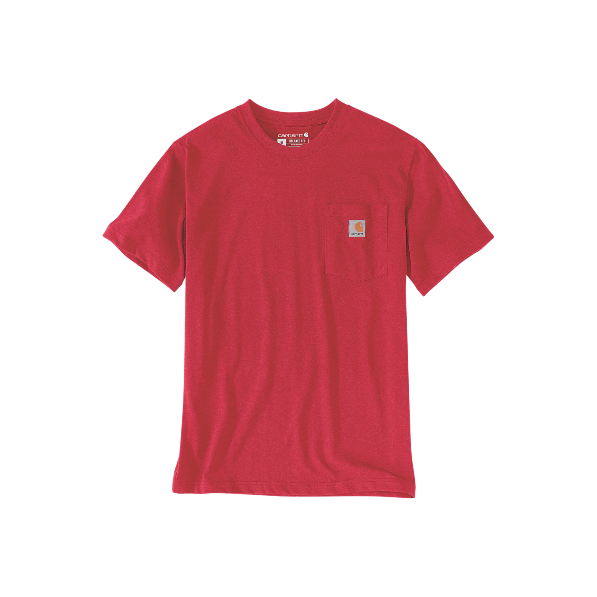 Carhartt K87 Heavyweight Pocket Tee Fire Red Heather Front
