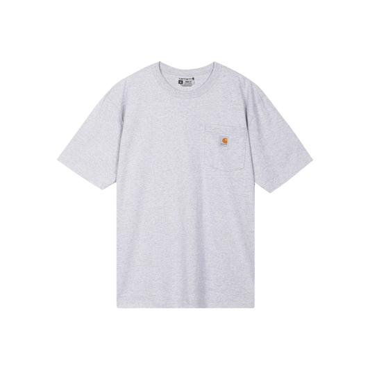 Carhartt K87 Heavyweight Pocket Tee Heather Grey Front
