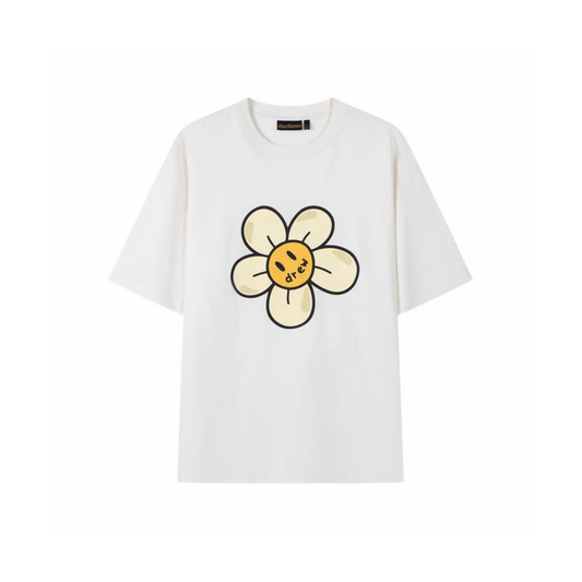 Drew House Daisy Tee White SS25 Front