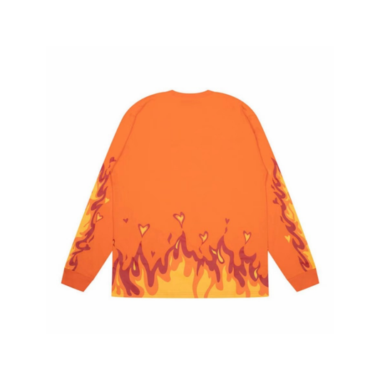Drew House Fire Long Sleeve T-Shirt Orange Back